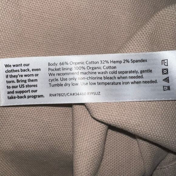 Eileen Fisher Khaki Organic Cotton Hemp Stretch Stand Cottagecore Jacket Sz XSP - Picture 10 of 10